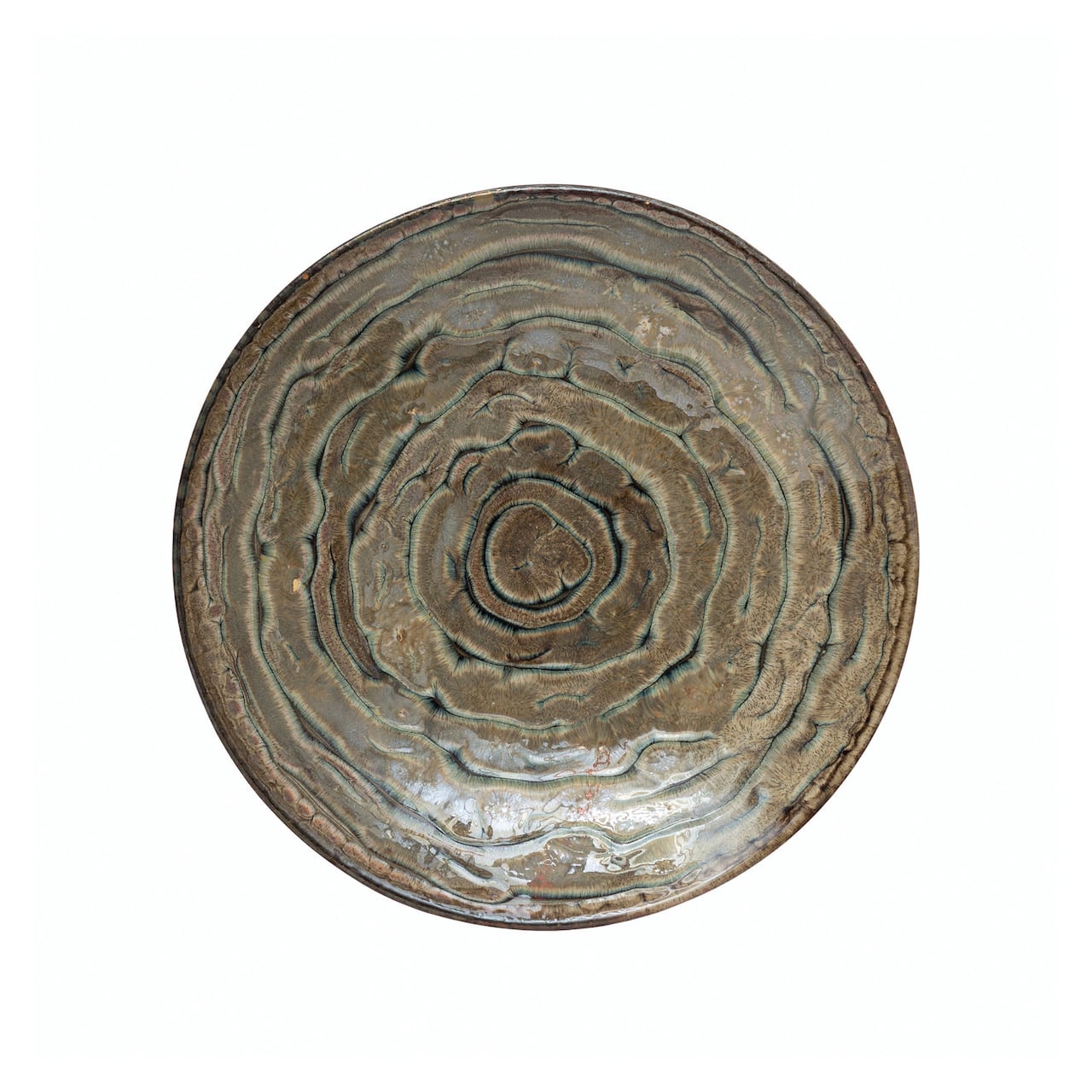 Hello Honey® 14" Decorative Reactive Glaze Stoneware Platter